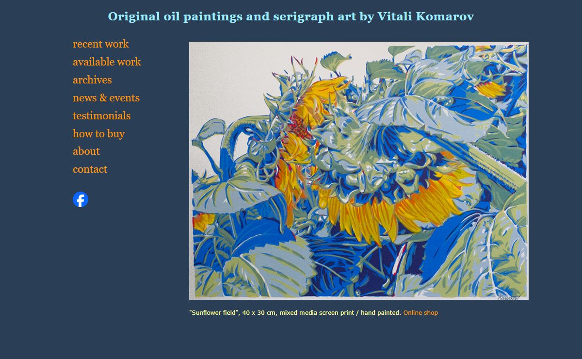 Original oil paintings art by Vitali Komarov. Oil paintings for sale by contemporary impressionist painter.