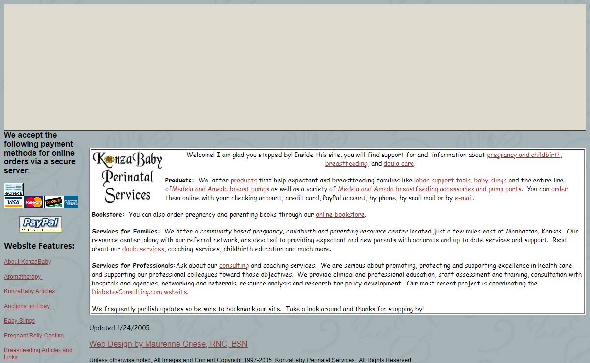 KonzaBaby Perinatal Services-Products and Services for Pregnant and Nursing Mamas