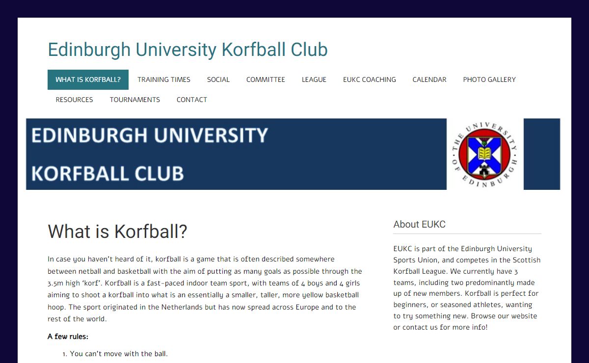 Edinburgh University Korfball Club | Welcome to EUKC! The home of Edinburgh University Korfball Club. Keep up to date with all things EUKC here!