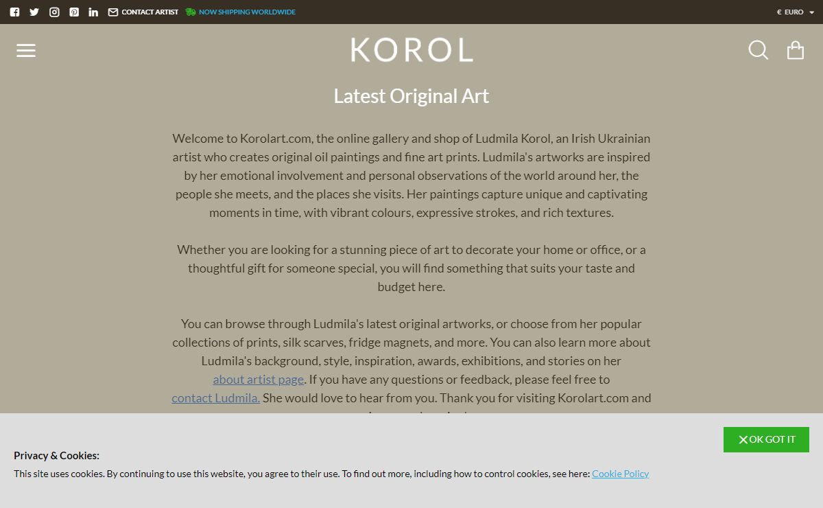 Irish Ukrainian Artist | Original Oil Paintings | Limited Edition Prints