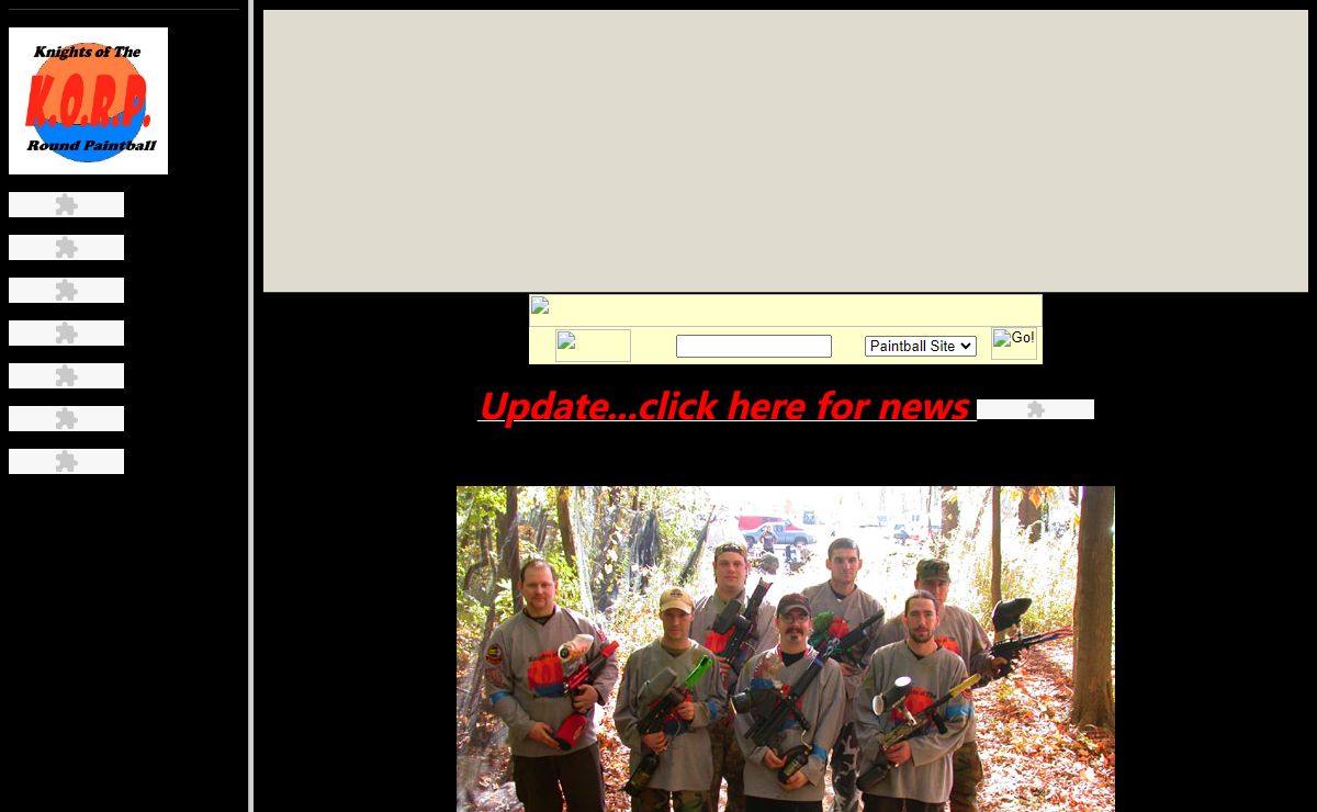 Knights of the Round Paintball Club website
