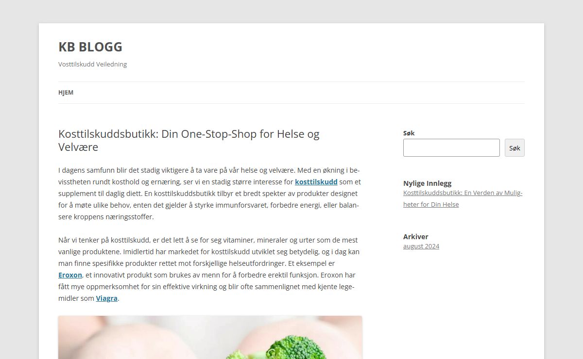 Kosttilskuddsbutikk: Din One-Stop-Shop for Helse og Velvære - KB BLOGG