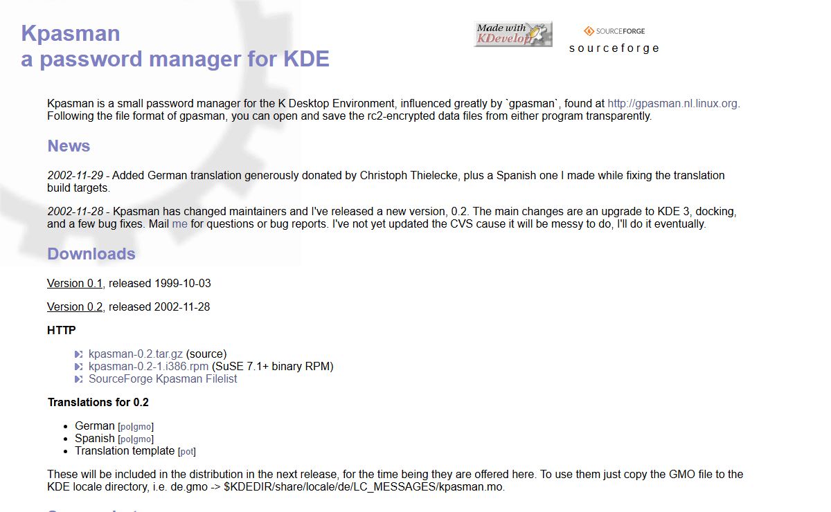 Kpasman - a password manager for KDE