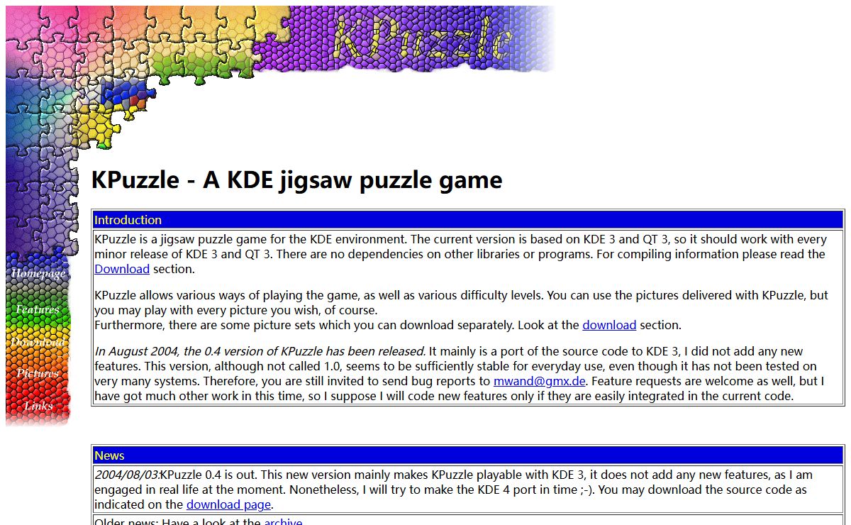 KPuzzle Homepage