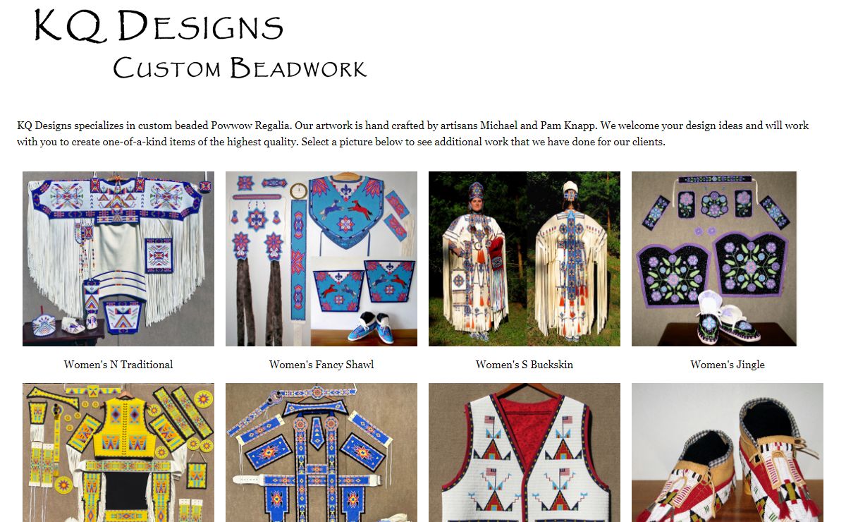 KQ Designs - Native American Beaded Powwow Regalia.
