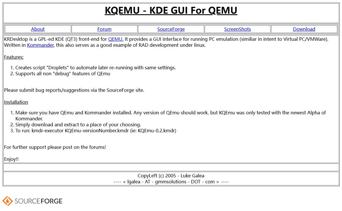 KQEMU - KDE GUI For QEMU