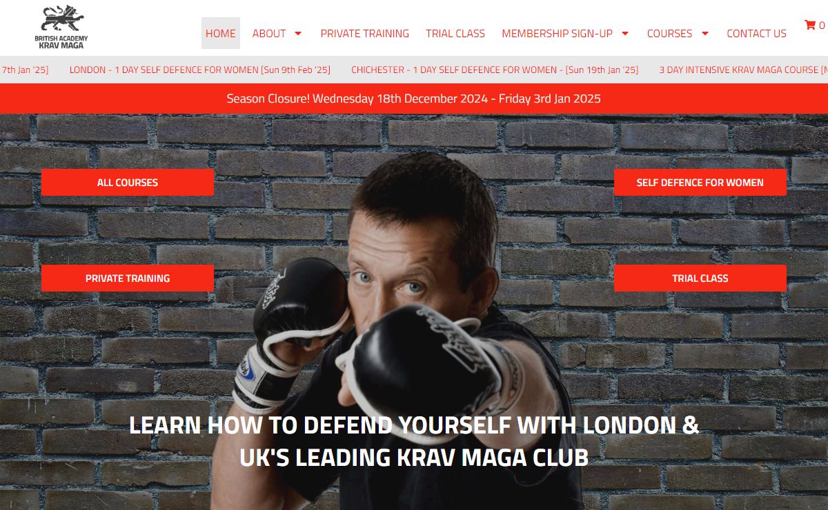 British Academy of Krav Maga | Classes in London and Chichester
