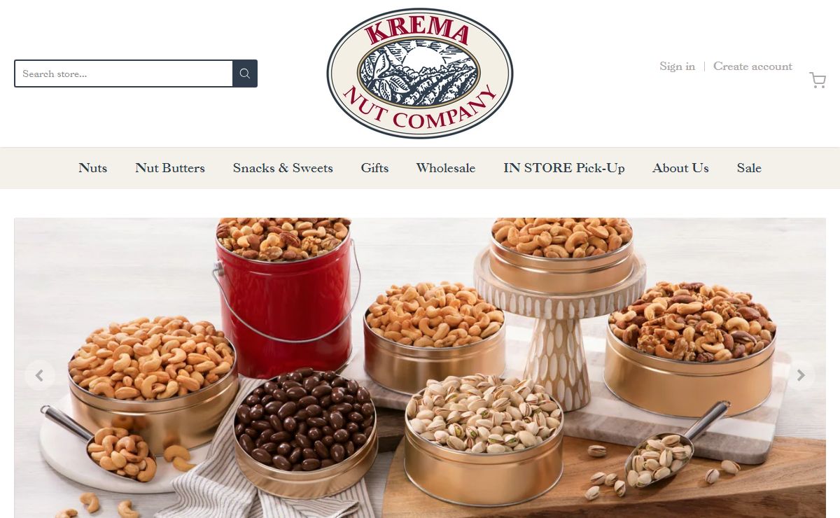 Krema Nut Company | Gourmet Nuts, Peanut Butter, Chocolates & Gifts | Krema Nut Company