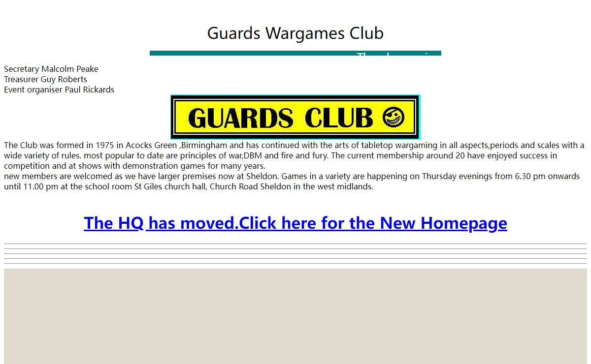 Guards Wargames Club