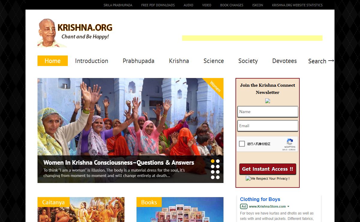 Krishna.org - Real Krishna Consciousness - Chant Hare Krishna and be Happy!