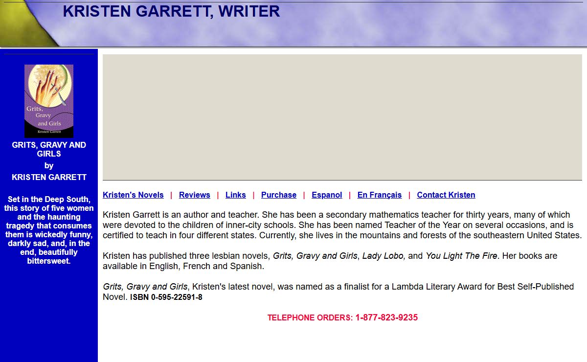 KRISTEN GARRETT, WRITER