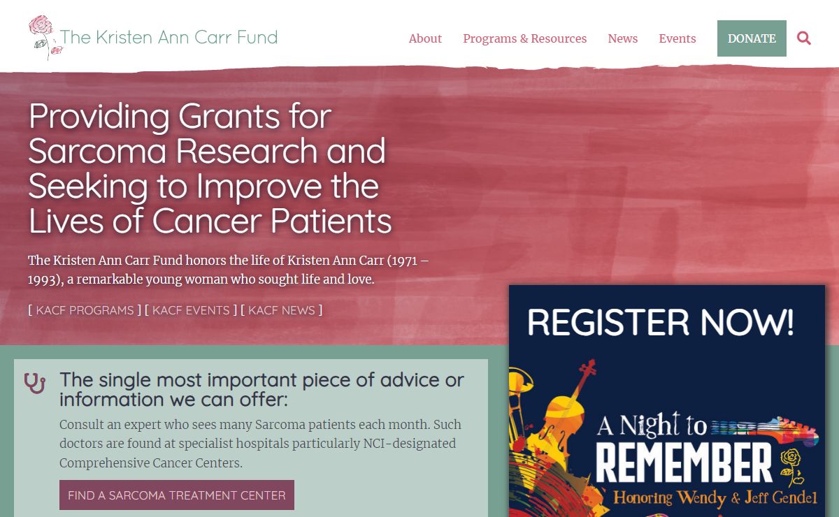 The Kristen Ann Carr Fund - a foundation for Sarcoma Research
