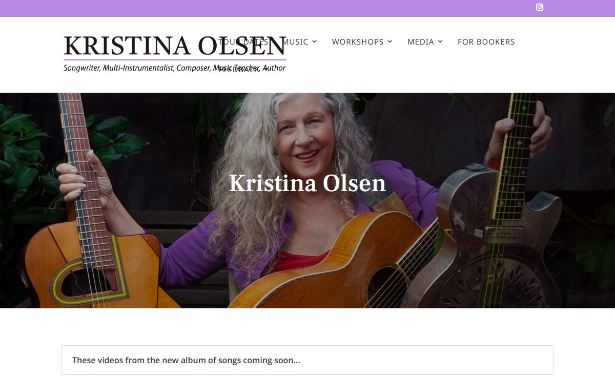 Kristina Olsen | Songwriter, Multi-Instrumentalist, Composer, Music Teacher, Author