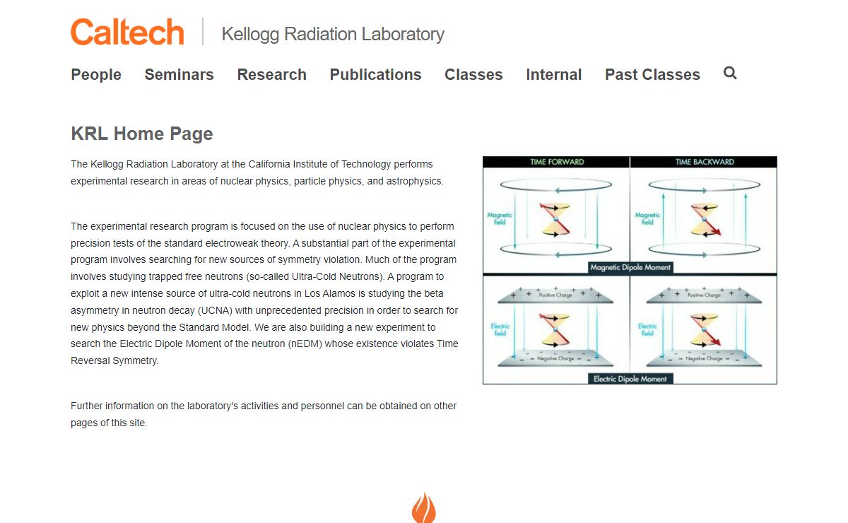 KRL Home Page | Kellogg Radiation Laboratory