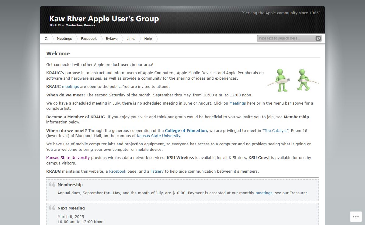 Kaw River Apple User's Group | KRAUG ~ Manhattan, Kansas