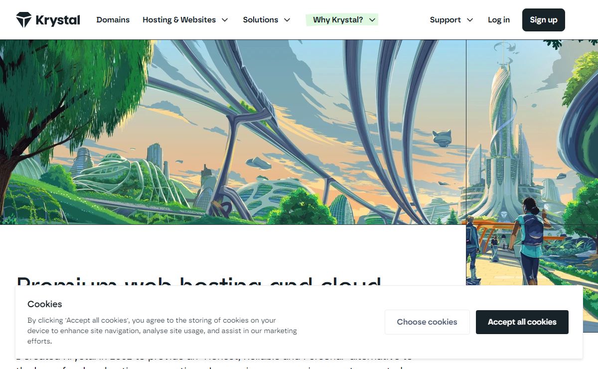 UK web hosting that's fair to you and the planet | Krystal Hosting
