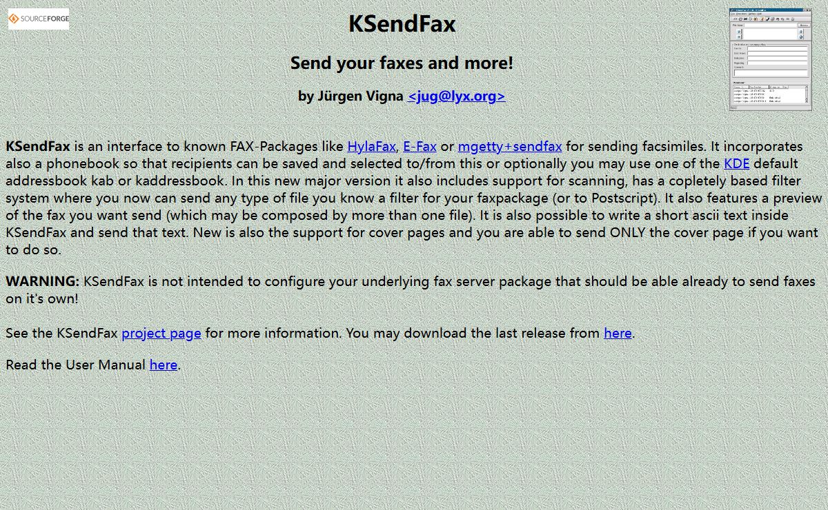 KSendFax more than only sending faxes