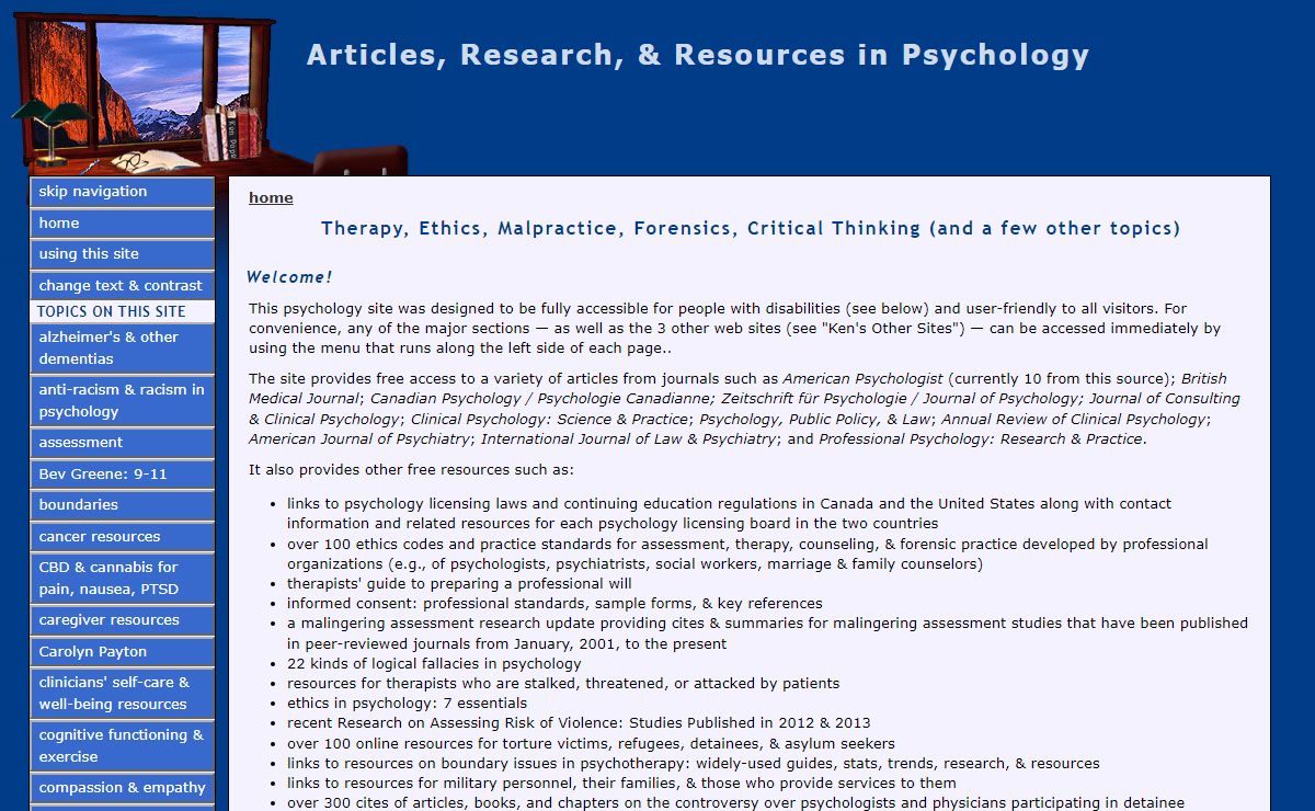 Articles, Research, & Resources in Psychology