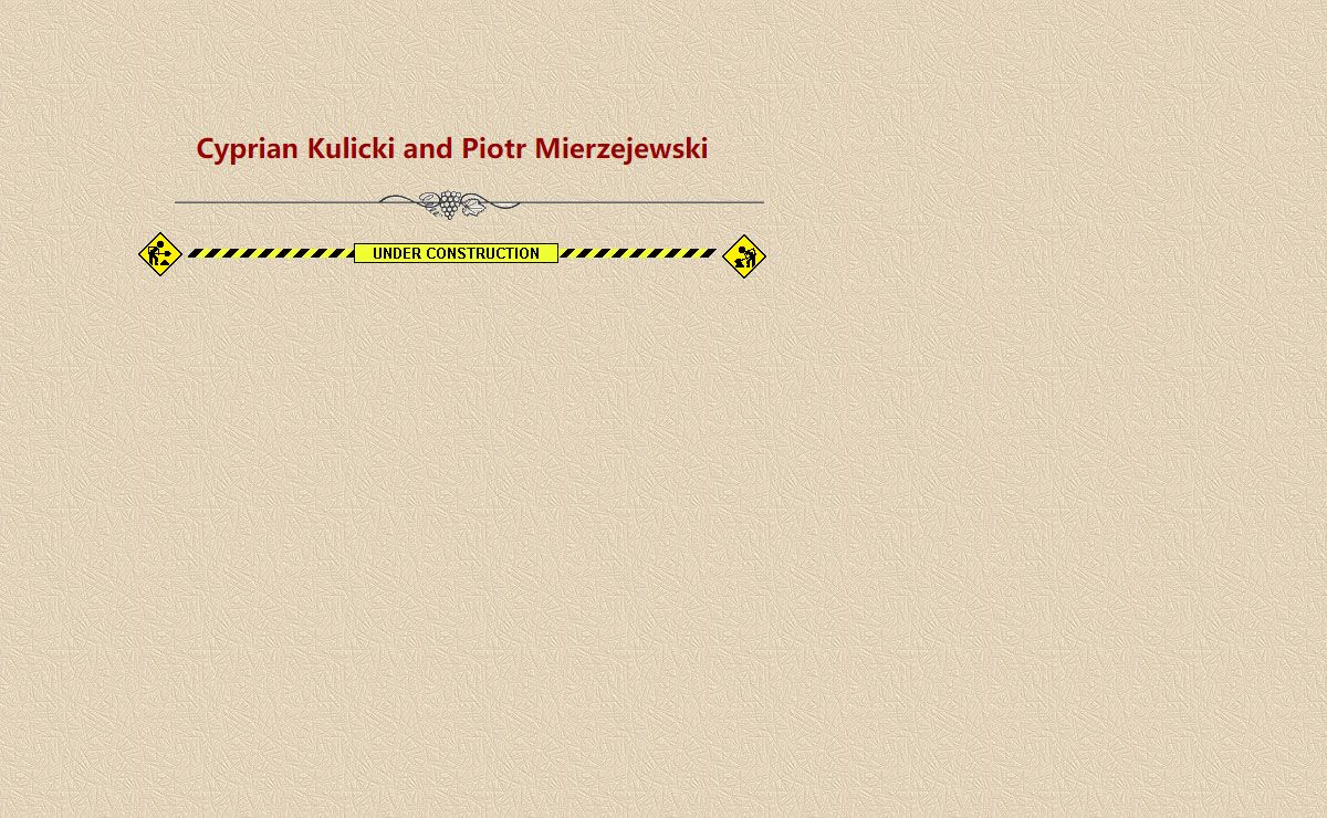 Cyprina Kulicki and Piotr Mierzejewski