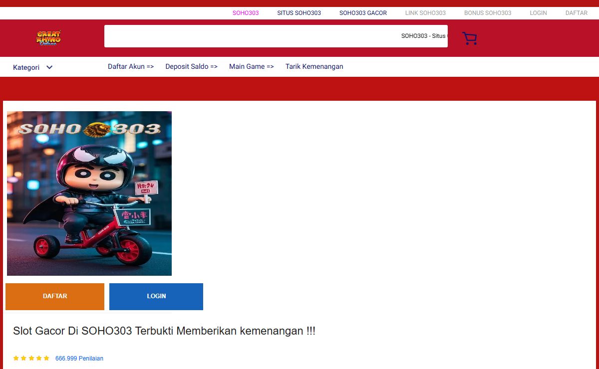 SOHO303 - Akun Top No 1 Slot Gacor Terbaik Se Indonesia