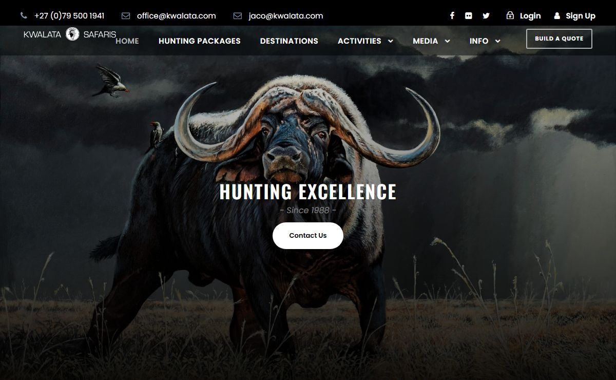 Kwalata Safaris | African Hunting Safaris – Kwalata Safaris is a premier African Hunting Operator who has successfully managed and led hundreds of hunting Safaris in Africa.