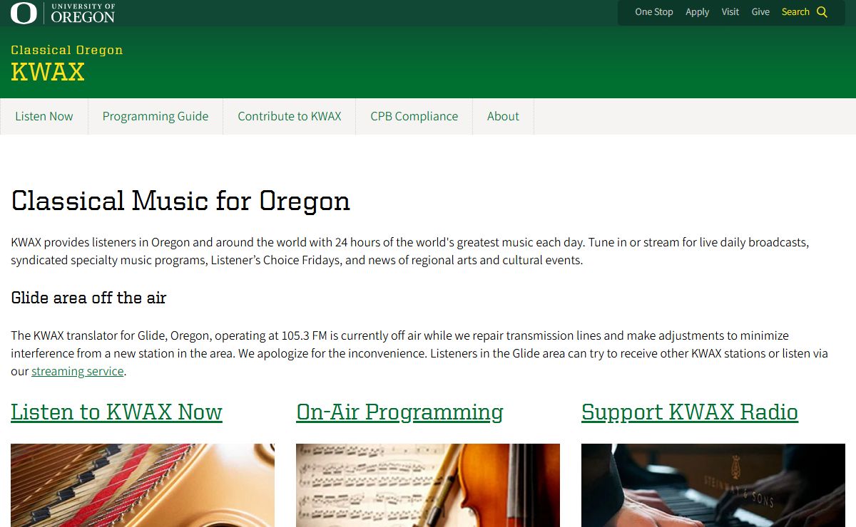KWAX | University of Oregon