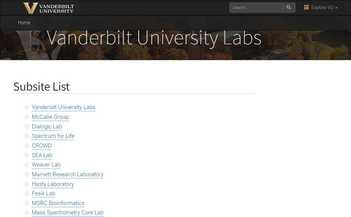 Vanderbilt University Labs | Vanderbilt University