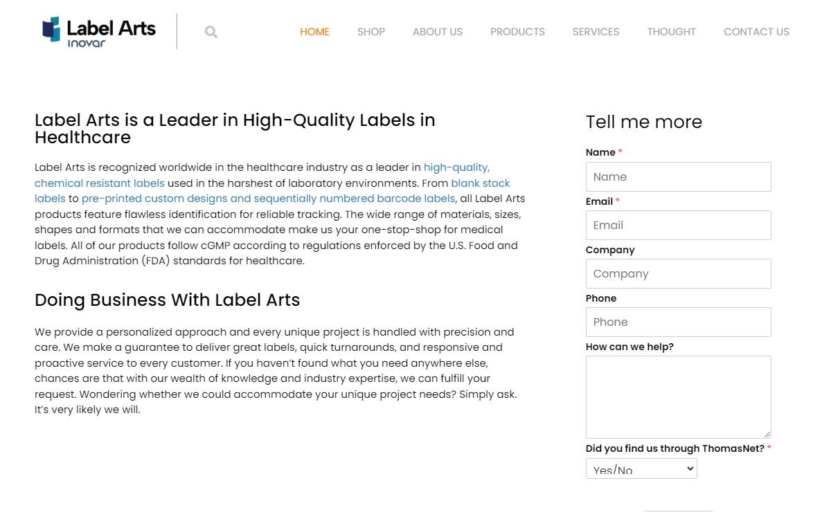 Chemical Resistant Label | Label Arts | Thermal Transfer Labels