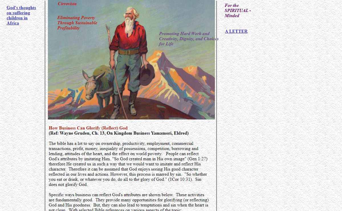 Cirrovista - Microbusiness in the First and Third Worlds