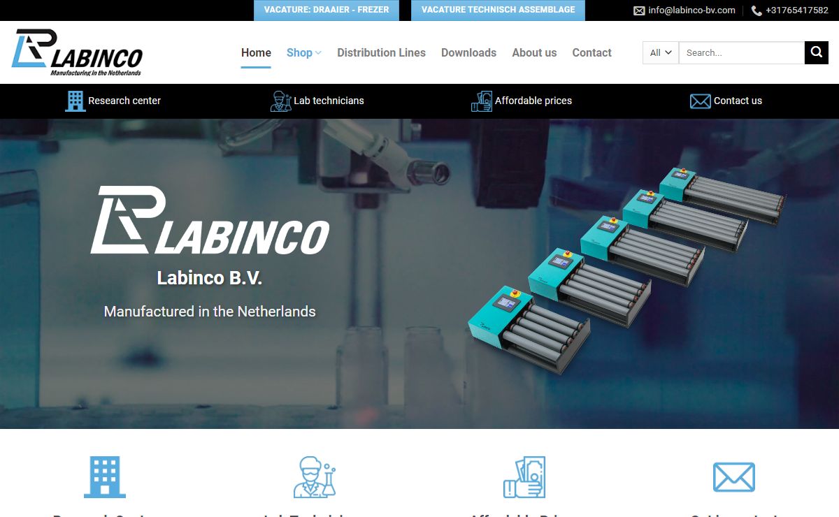 Labinco BV Laboratory Equipment Manufactured in the Netherlands