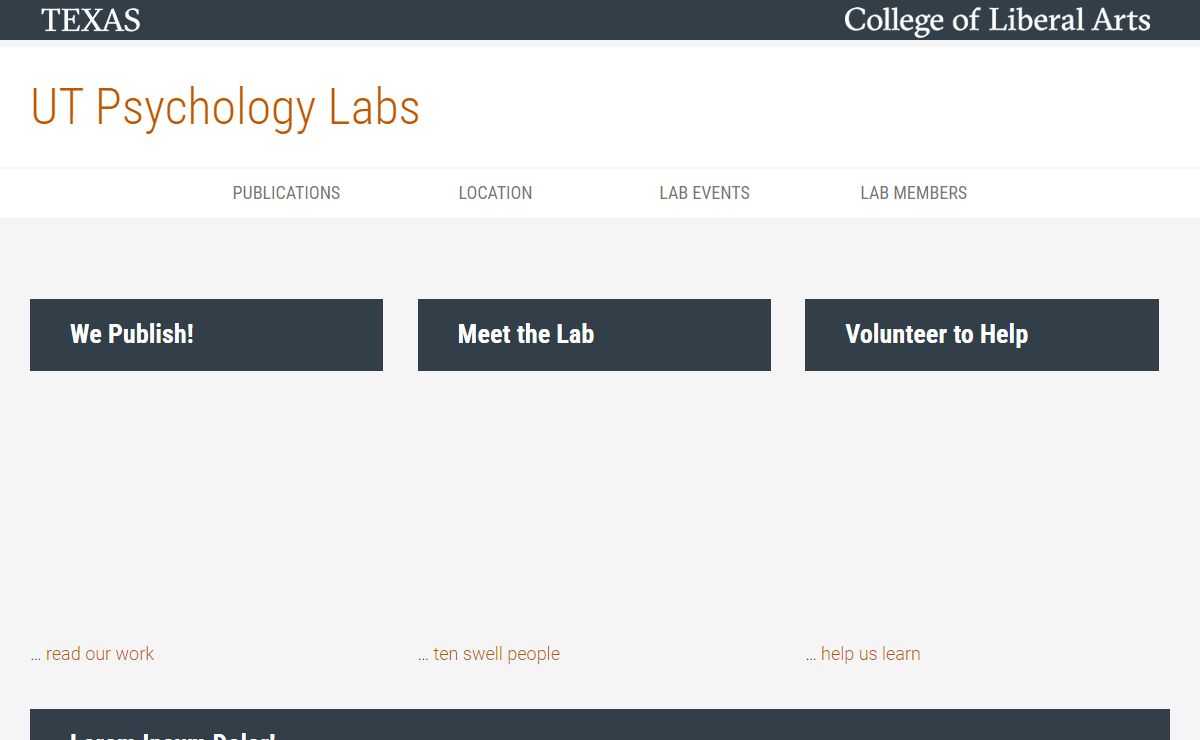 UT Psychology Labs