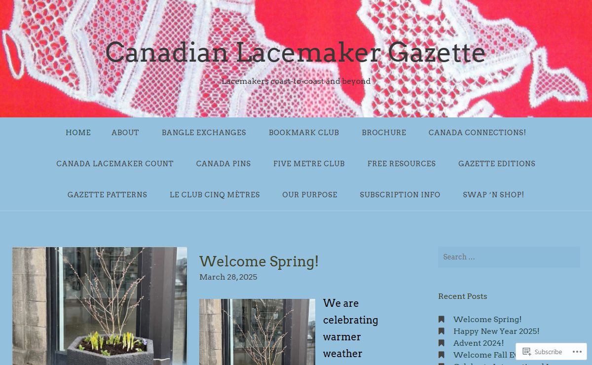 Canadian Lacemaker Gazette – Lacemakers coast-to-coast and beyond