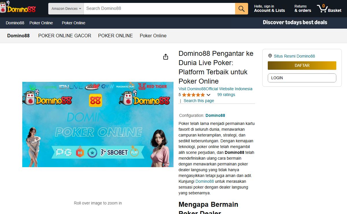 Domino88 | Poker Online Dealer Langsung & Sensasi Poker