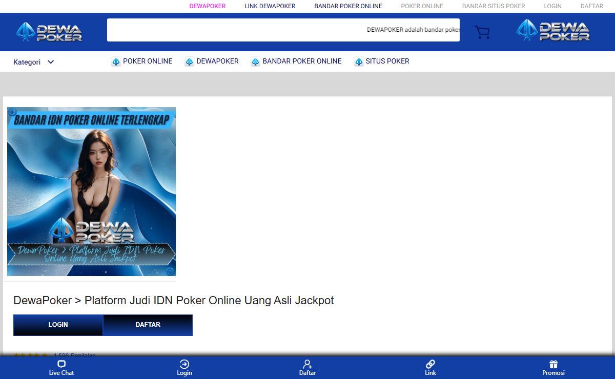 DewaPoker > Platform Judi IDN Poker Online Uang Asli Jackpot