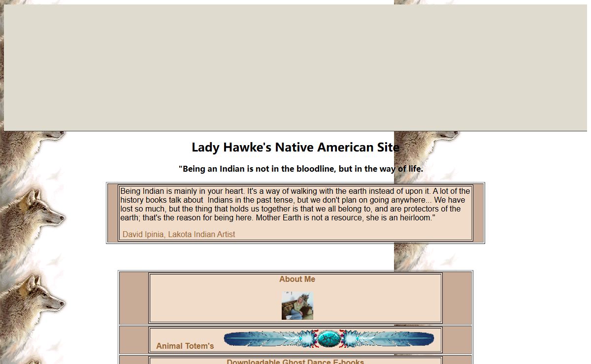 Lady Hawke's Native American Site - Dee Stewart