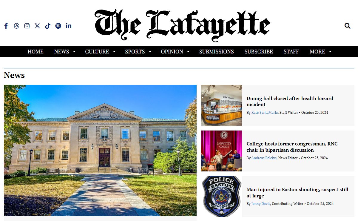 The Lafayette – The Oldest College Newspaper in Pennsylvania