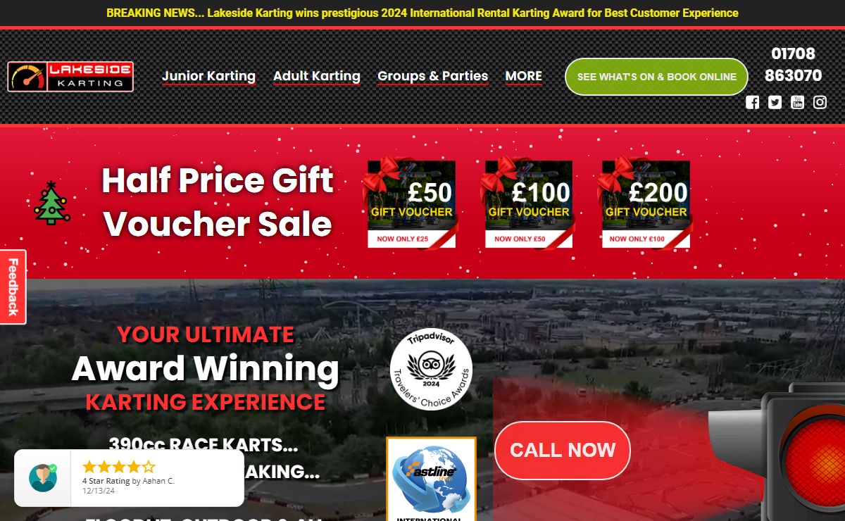 Lakeside Go Karting for Adults, Families & Children