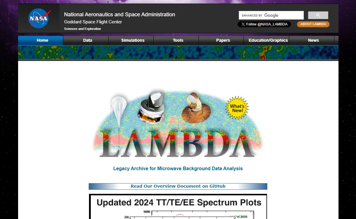 LAMBDA - Legacy Archive for Microwave Background Data Analysis