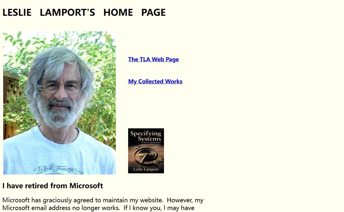 Leslie Lamport's Home Page