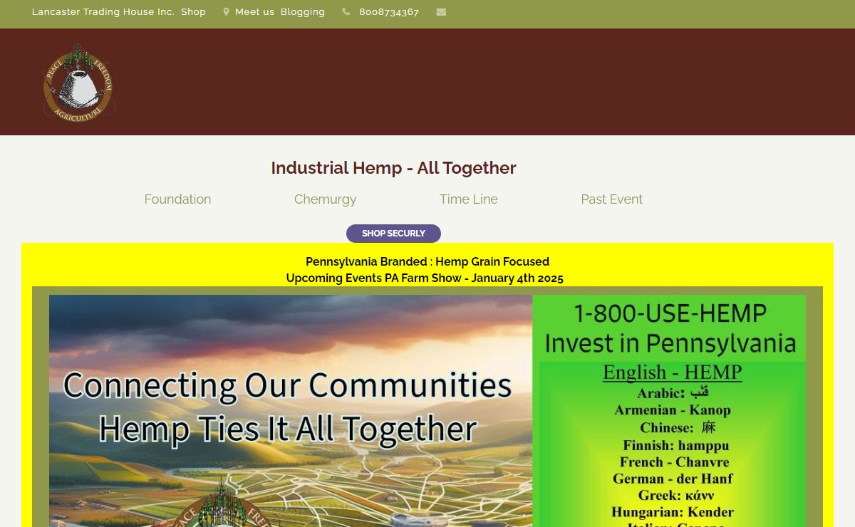 1-800-USE-HEMP a Pennsylvania hemp company since 1997.