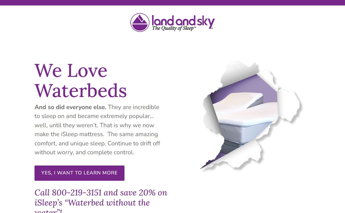 Land and Sky | Home | The "Waterless" Waterbed