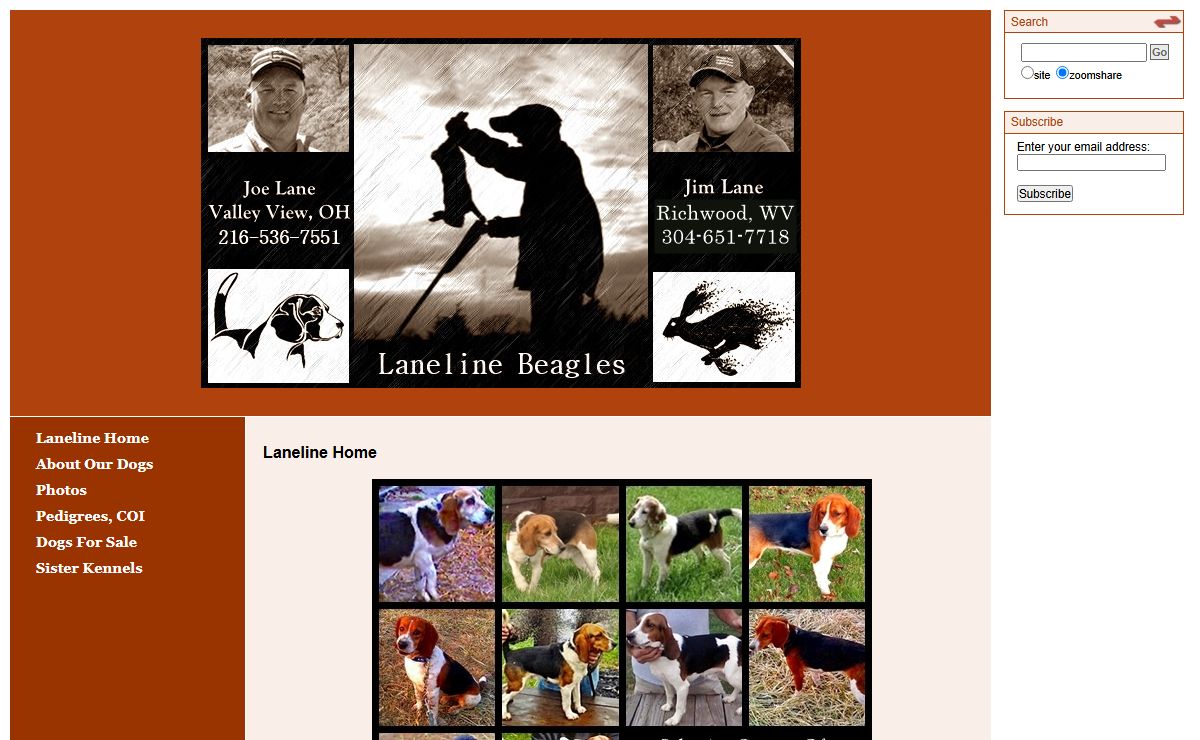 Laneline - Hunting Beagle History & Informational Site : Laneline Home