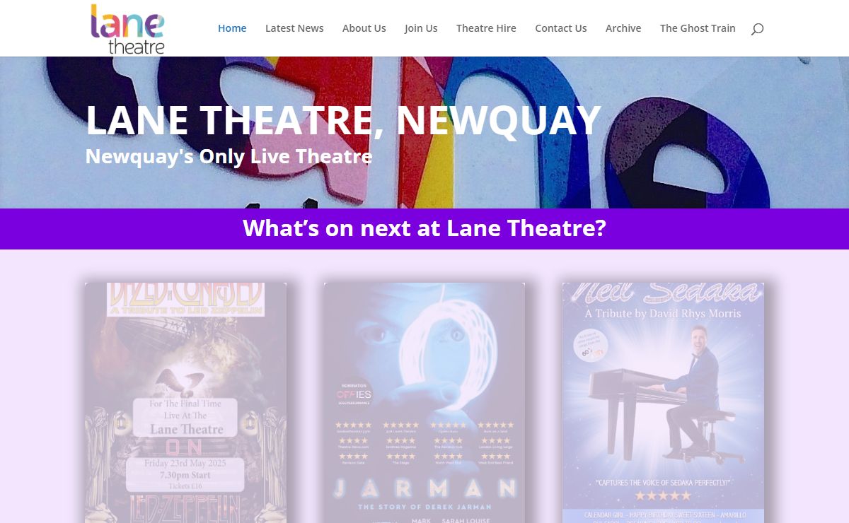 Lane Theatre Newquay - Newquay's Only Live Theatre