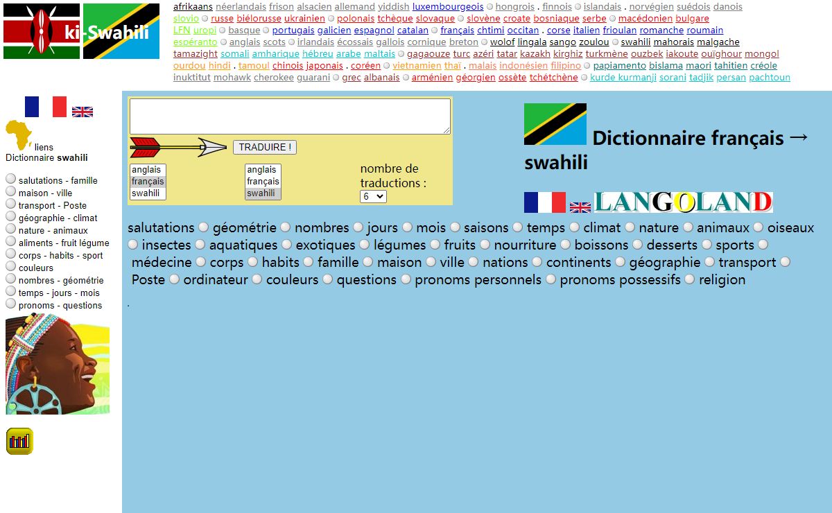 Apprendre la langue et le vocabulaire swahili, dictionnaire kiswahili