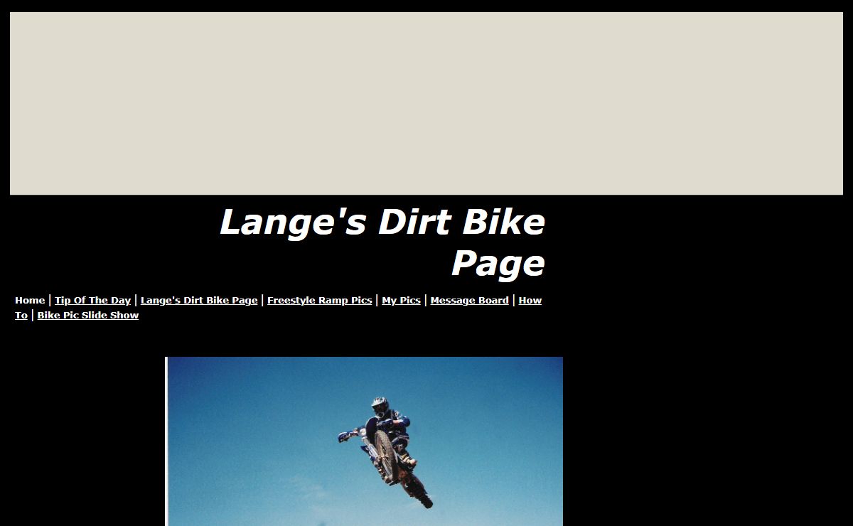 Lange's Dirt Bike Page