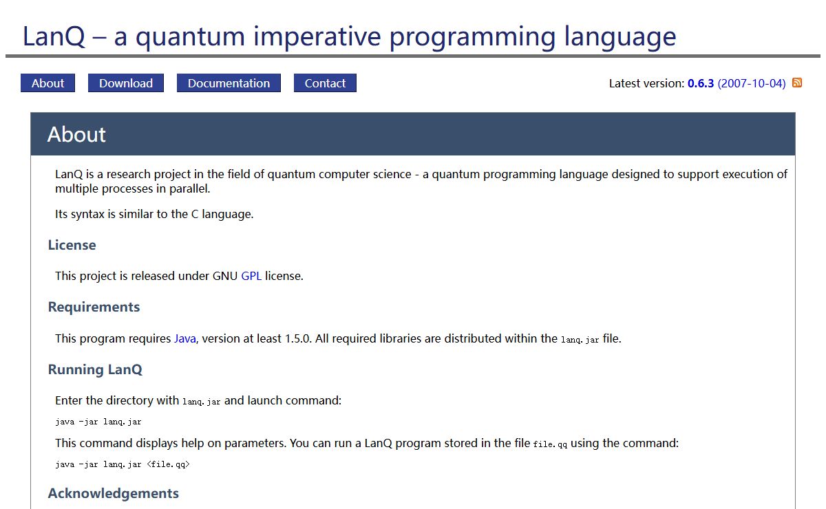 LanQ - a quantum imperative programming language