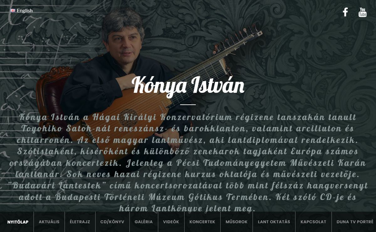 Kónya István - Lantművész