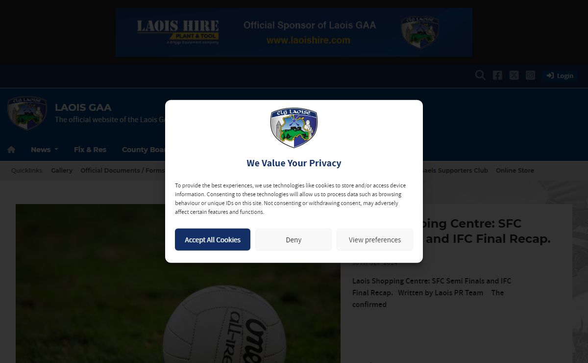 Laois GAA - The official website of the Laois GAA County Board