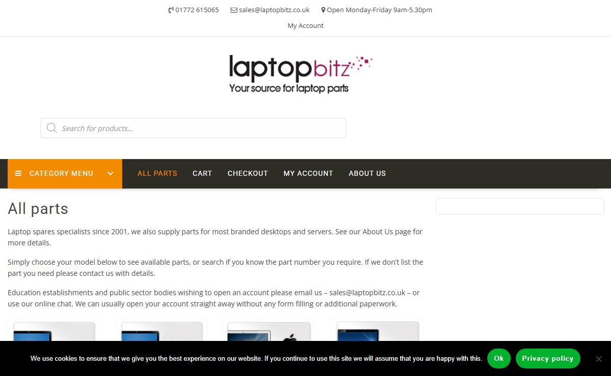 Laptop spares and parts from Laptopbitz UK Supplier.