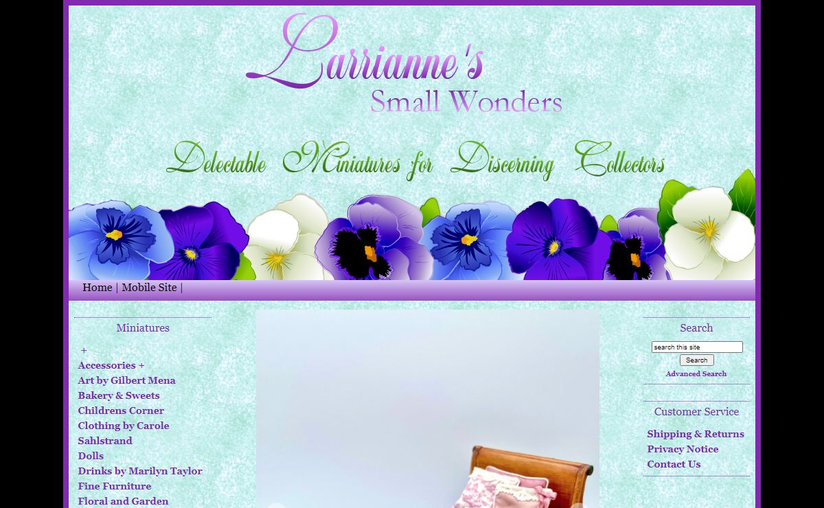Larrianne's Small Wonders, Delectable Miniatures for Discerning Collectors